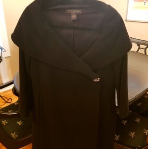 Banana republic black swing coat 3/4 sleeves